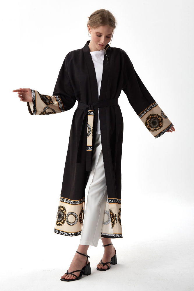 Resim Krep Kimono - Otantik